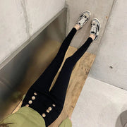 Fashion women's trousers Spring autumn new high-elastic double-breasted tight-fitting high-waisted slimming pants Women's pants Elite Boutique