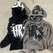 Hoodie Cobweb Print goth Punk Sweatshirt Men's hoodies Sport Coat Pullover Gothic Long Sleeve Oversized Hoodie Y2K jacket Emo Elite Boutique