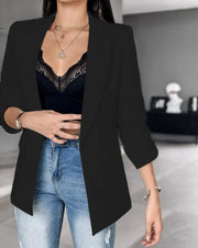 Denim Jacket for Women Autumn Winter Long Sleeves Turn Down Collar Thin Outwear Suit Tops Slim Womens Commuting Vest Jacket Elite Boutique