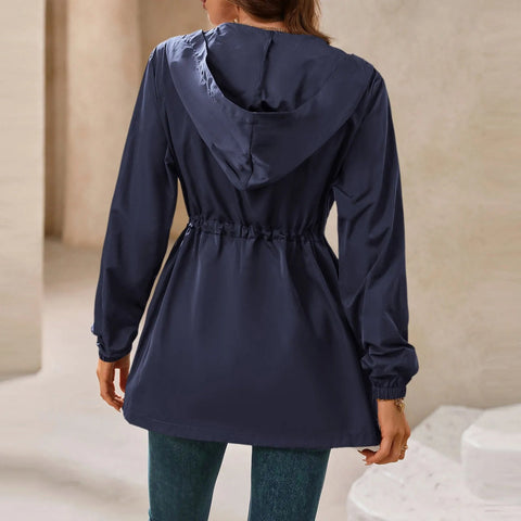 Women'S Jacket Tourism Outdoor Hiking Waterproof Rain Poncho Raincoat Hooded Rain Coat High-Quality Jackets Hiking Clothes Elite Boutique