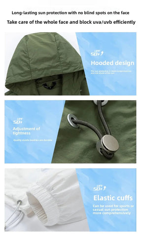 2025 UPF50+ Sun Jacket Men/Women - Lightweight UV Hoodie, Quick-Dry Outdoor Windbreaker, Fishing Running Coat Elite Boutique