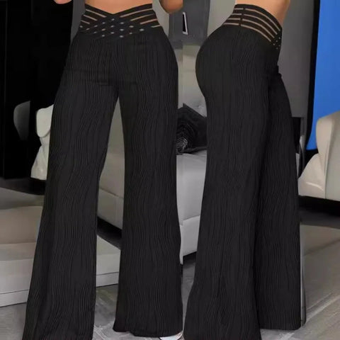 Women's High Waisted Wide Leg Trousers Casual Fashion Draping Pleated Sexy Streetwear Wide-Leg Pants Ladies Baggy Trousers Elite Boutique