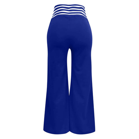 Women Hollow Belt Trousers Fashion Temperament Commuting Flared Trousers Daily Classic Solid Causal High Waist Wide Leg Pants Elite Boutique