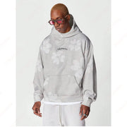 Hoodie Cool Retro Casual  Portrait Music Love Pattern Printed Drop Shoulder Loose Long-Sleeved Hooded Sweatshirt Elite Boutique
