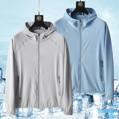 UPF50+ Summer UV Protection Hoodie Unisex Breathable Ice Silk Outdoor Sports Couple's Beach Street Style Lightweight Jacket Elite Boutique