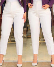 Women's Trousers Women's Pencil Pants Elegant Office Solid Color Trousers Autumn And Winter High Waist Women's Pants Elite Boutique