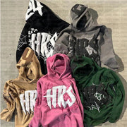 Hoodie Cobweb Print goth Punk Sweatshirt Men's hoodies Sport Coat Pullover Gothic Long Sleeve Oversized Hoodie Y2K jacket Emo Elite Boutique