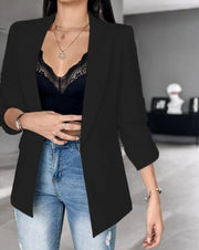 Denim Jacket for Women Autumn Winter Long Sleeves Turn Down Collar Thin Outwear Suit Tops Slim Womens Commuting Vest Jacket Elite Boutique
