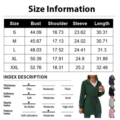 Women'S Jacket Tourism Outdoor Hiking Waterproof Rain Poncho Raincoat Hooded Rain Coat High-Quality Jackets Hiking Clothes Elite Boutique