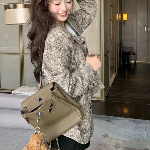 Women's Jackets High Quality Long Sleeve Female Coat Spring Autumn New Products Luxury Sale Cheap Lined Korean Style Casual Elite Boutique