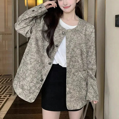 Women's Jackets High Quality Long Sleeve Female Coat Spring Autumn New Products Luxury Sale Cheap Lined Korean Style Casual Elite Boutique