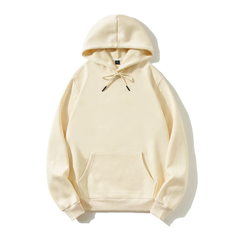 Hoodie Men 500g Fleece thicken Loose Solid Unisex Oversized Basic Autumn Winter Warm Women Sweatshirts Hooded Pullovers Male Top Elite Boutique
