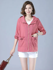 Women's Jacket 2025 New Summer Thin Coat Casual Windbreaker Female Sun Protection Jacket Basic Zipper Coat Tops Elite Boutique