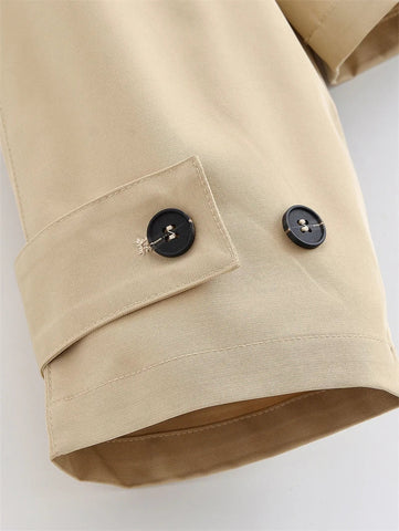 Women's  Jacket  Summer New Model 2025 Khaki Short Hooded Windbreaker  Personalized and Fashionable  Casual and Versatile Elite Boutique