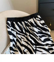 Women's Trousers 2025 New Summer Thin Zebra Print Wide Leg Pants Loose Casual Straight Trousers Elite Boutique