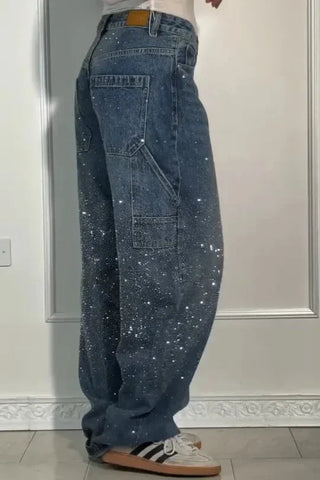 Women Autumn Winter Trouser Pants Solid Color High Waist Button Pockets Wide Leg Pants Casual Fashion Comfortable Regular Fit Elite Boutique