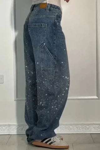 Women Autumn Winter Trouser Pants Solid Color High Waist Button Pockets Wide Leg Pants Casual Fashion Comfortable Regular Fit Elite Boutique