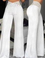 Women's High Waisted Wide Leg Trousers Casual Fashion Draping Pleated Sexy Streetwear Wide-Leg Pants Ladies Baggy Trousers Elite Boutique