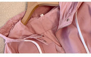 Women's Jacket Fashion Hooded Windbreaker New Spring Autumn Female Casual Short Coat Outwear Pink Green White Female Outerwear Elite Boutique