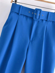TRAF Women Pants High waist Trousers Office Wear for Women Professional Autumn Cropped Pants Office outfits Women's Formal Pants Elite Boutique