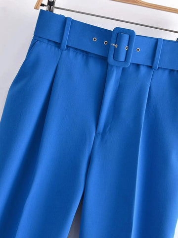 TRAF Women Pants High waist Trousers Office Wear for Women Professional Autumn Cropped Pants Office outfits Women's Formal Pants Elite Boutique