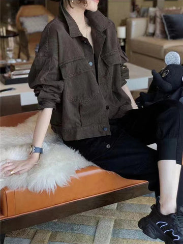 Jackets for Women Spring Autumn 2023 New Women's Fashion Versatile Jean Jacket Short Jacket Work Clothes Denim Top Streetwear Elite Boutique