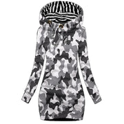 Hoodie Dress Casual Solid Colour Long Sleeve Drawstring Hoodie Dress Slim Hooded Pullover Sweatshirt Dress Elite Boutique