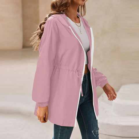 Women'S Jacket Tourism Outdoor Hiking Waterproof Rain Poncho Raincoat Hooded Rain Coat High-Quality Jackets Hiking Clothes Elite Boutique