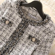 Women's Jackets  Women's Jacket Spring new Trendy Ladies Short Joker Temperament Small Fragrant Tweed Coat Tweed Coat Cardigan Elite Boutique
