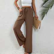 Women Striped Trousers Summer New Fashion Streetwear Basic Straight Casual Slim Pants Lady Sexy Solid Simple Versatile Trousers Elite Boutique