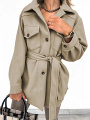 Women Fashion Jacket Fall/Winter 2024 New Lapel Single Breasted Thickened Windproof Thermal Coats Elegant Versatile Daily Wear Elite Boutique