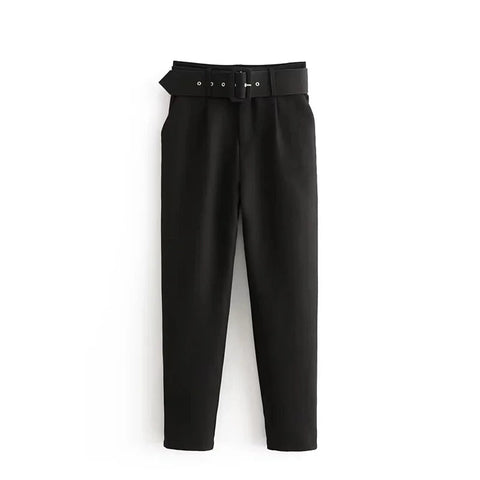 TRAF Women Pants High waist Trousers Office Wear for Women Professional Autumn Cropped Pants Office outfits Women's Formal Pants Elite Boutique