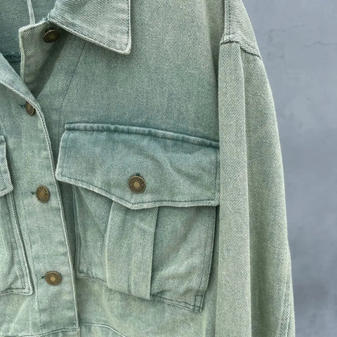 Vintage Jackets for Women Clothes Street Fashion Hip Hop Washing Aging Coat Women Jacket Loose Casual Denim Jacket Women Tops Elite Boutique
