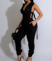 Jumpsuits for Women 2024 Summer Sexy Spicy Girl Side Button Zipper Sleeveless 4 Pocket Jumpsuit Streetwear Fashion Overalls Elite Boutique