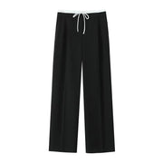TRAF Pants Women 2024 Trousers Casual Wide Pants Woman office wear Wide leg Pants Women Autumn Baggy Black High Waist Trousers Elite Boutique