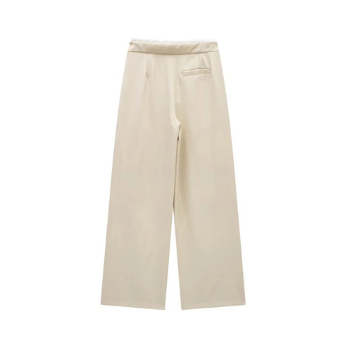 TRAF Pants Women 2024 Trousers Casual Wide Pants Woman office wear Wide leg Pants Women Autumn Baggy Black High Waist Trousers Elite Boutique