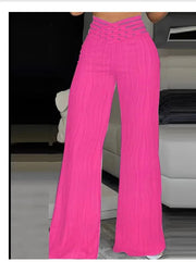 Women's High Waisted Wide Leg Trousers Casual Fashion Draping Pleated Sexy Streetwear Wide-Leg Pants Ladies Baggy Trousers Elite Boutique
