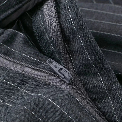 TRAF Women's Formal Pants Office Wear Women Striped Grey Black Pants Woman High Waist Baggy Suit Pants Casual Wide Leg Trousers Elite Boutique