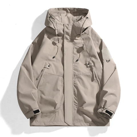 Streetwear Jackets for Women Autumn Waterproof Hooded Jacket Outdoor Casual Outerwear Unisex Tactical Coat Windproof Windbreaker Elite Boutique