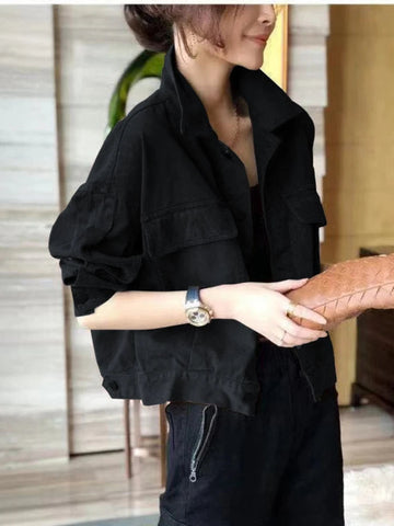 Jackets for Women Spring Autumn 2023 New Women's Fashion Versatile Jean Jacket Short Jacket Work Clothes Denim Top Streetwear Elite Boutique