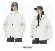 Streetwear Jackets for Women Autumn Waterproof Hooded Jacket Outdoor Casual Outerwear Unisex Tactical Coat Windproof Windbreaker Elite Boutique