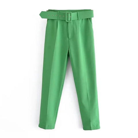 TRAF Women Pants High waist Trousers Office Wear for Women Professional Autumn Cropped Pants Office outfits Women's Formal Pants Elite Boutique