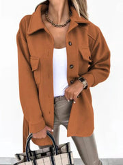 Women Fashion Jacket Fall/Winter 2024 New Lapel Single Breasted Thickened Windproof Thermal Coats Elegant Versatile Daily Wear Elite Boutique