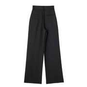 TRAF Women's Formal Pants Office Wear Women Striped Grey Black Pants Woman High Waist Baggy Suit Pants Casual Wide Leg Trousers Elite Boutique