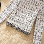 Women's Jackets  Women's Jacket Spring new Trendy Ladies Short Joker Temperament Small Fragrant Tweed Coat Tweed Coat Cardigan Elite Boutique