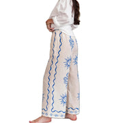 Women's New Fashion Printed Pants Comfortable Loose Trouser Casual Wide Leg Pants Female Elastic Waist Trouser Streetwear Elite Boutique