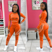 Casual Women's Long Sleeve Hoodie Set Printed Fashion Autumn Sportswear Two Pieces Outfit Comfortable Streetwear Style Elite Boutique