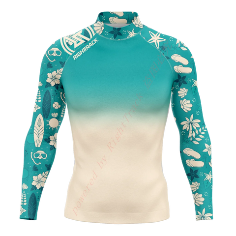 New Summer Men's Rashguard Long Sleeve Surfing Shirts Sunscreen Lycra Fabric Surf Sweatshirt UV Protection RightTrack Swimwear Elite Boutique