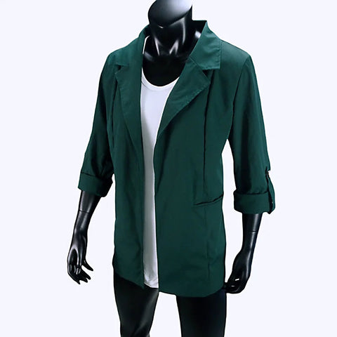 Women's Jacket Spring Summer New Arrivals Roll-up Cuffs Outerwears Lined Open Stitch Thin Jackets for Streetwear Womans Clothing Elite Boutique