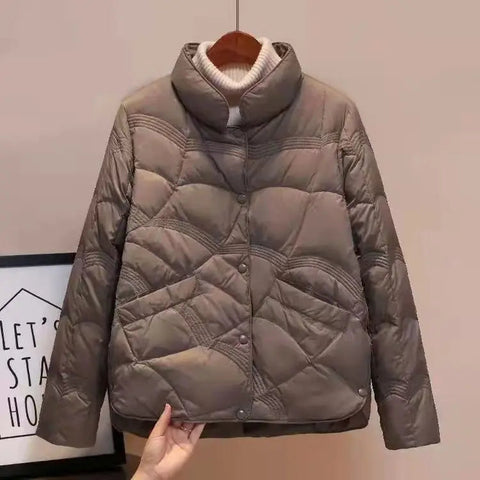 Women Jacket 2025 New Autumn Winter Parkas Female Light Thin Down Cotton Coat Femme Casual Short Warm Basic Outerwear Ladies Top Elite Boutique